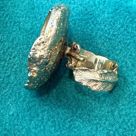 Gold(Brass) Big Spiral Statement Ring - Picture 2 of 4